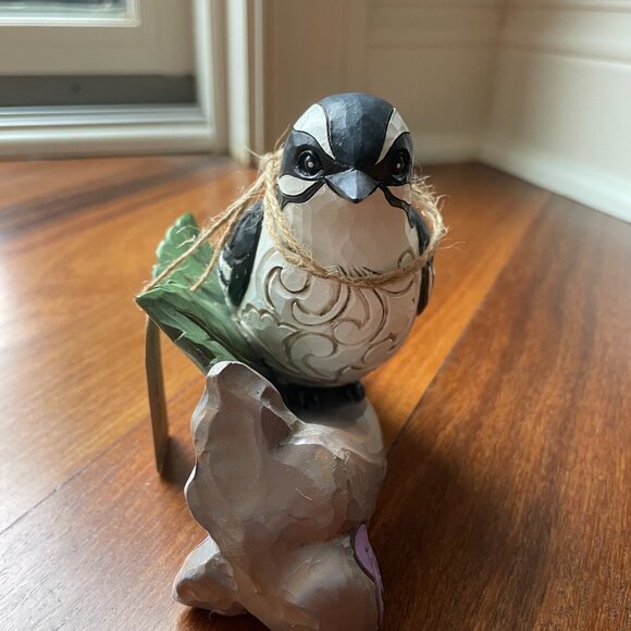 NEW Jim Shore "Nature's Drummer" Downy Woodpecker Bird Figurine - Picture 3 of 9
